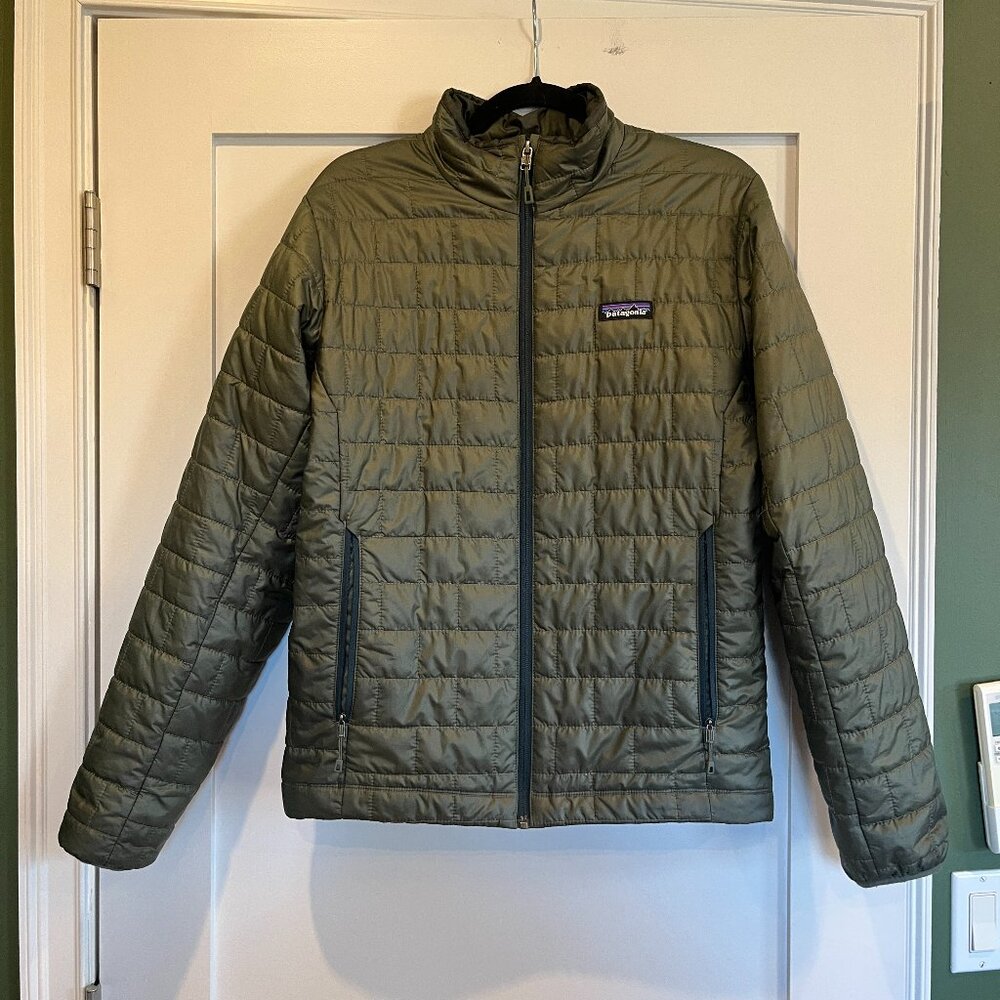 Patagonia Nano Puff Jacket Olive Green Men's Small Lightweight